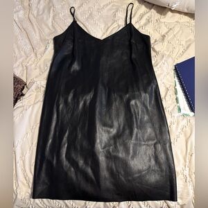 BB Dakota Black Faux Leather Dress